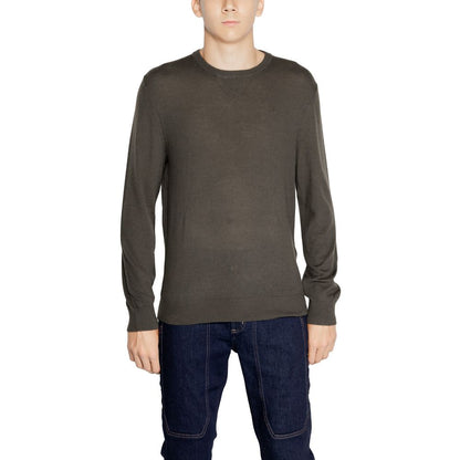Armani Exchange Green Wool Sweatshirt Armani Exchange