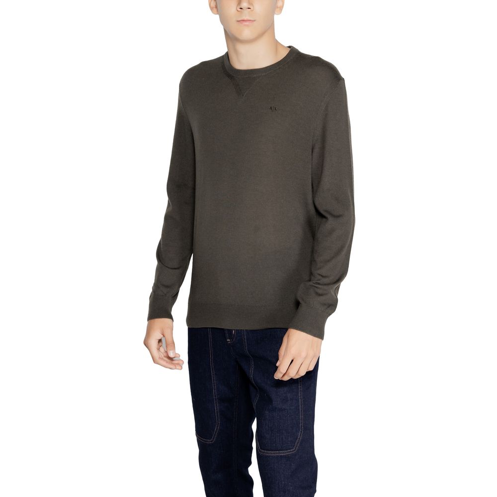 Armani Exchange Green Wool Sweatshirt Armani Exchange