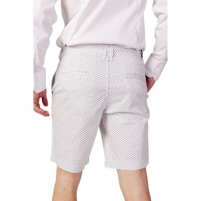 Armani Exchange White Cotton Bermuda Shorts Armani Exchange