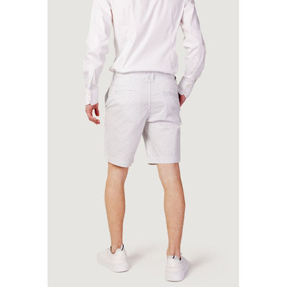 Armani Exchange White Cotton Bermuda Shorts Armani Exchange