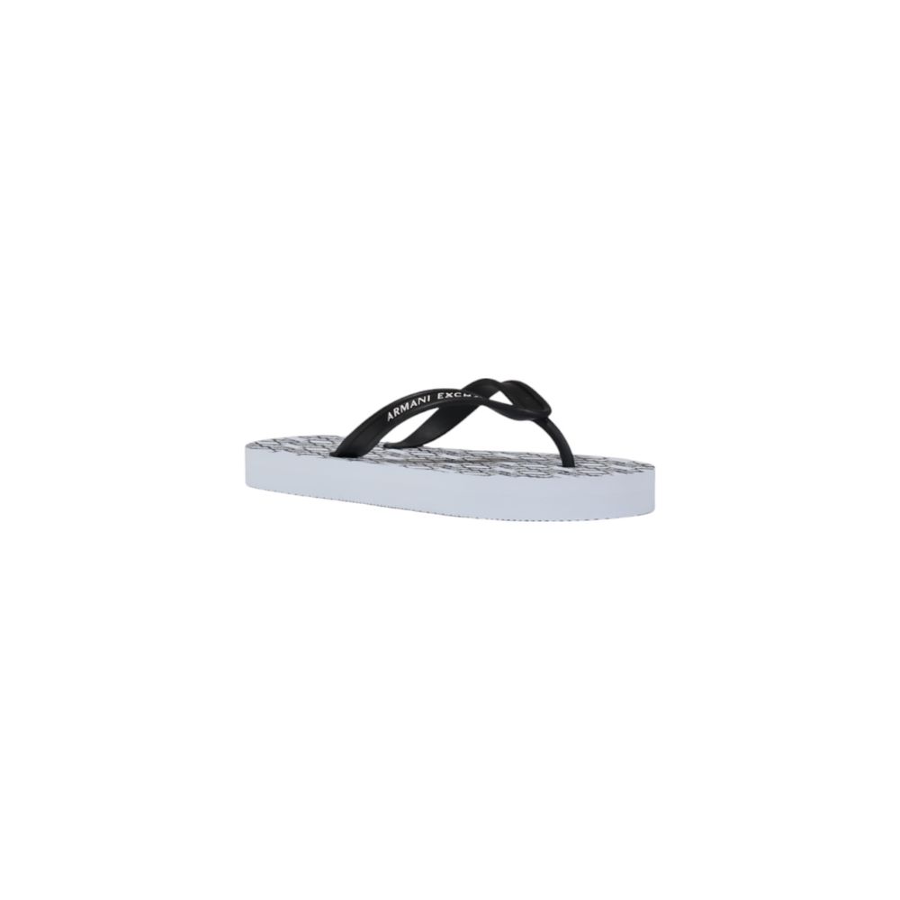 Armani Exchange White Rubber Flip-Flop Sandals Armani Exchange