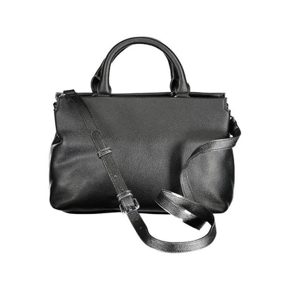 BYBLOS Black Polyethylene Handbag with handles, adjustable strap, compartments, pocket, and contrasting details