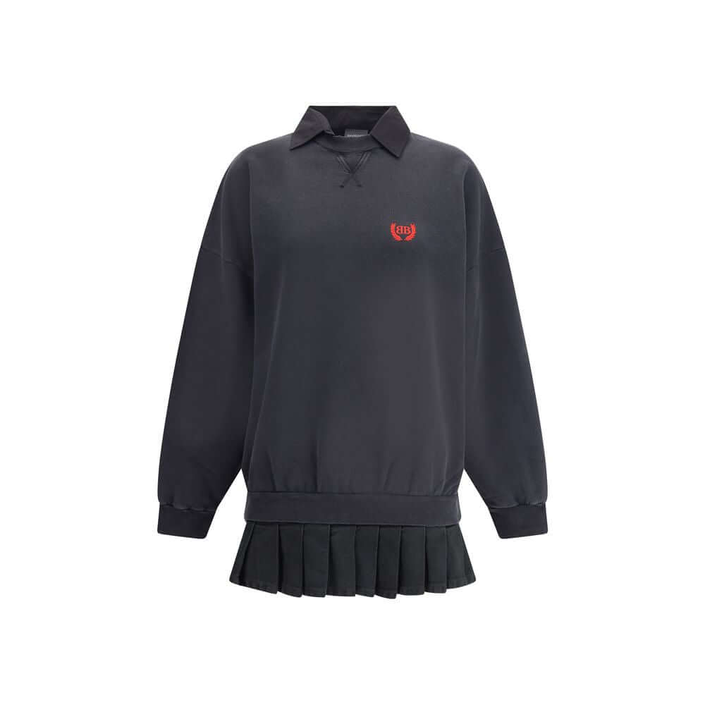 Balenciaga Black Cotton Casual Dress