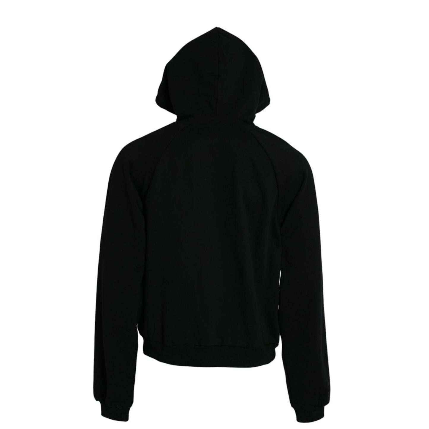 Balenciaga Black Cotton Logo Hooded Pullover Sweatshirt Sweater