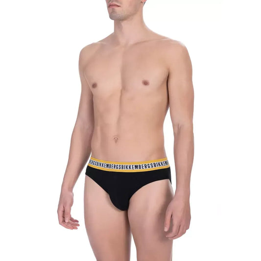 Bikkembergs Black Cotton Men Brief