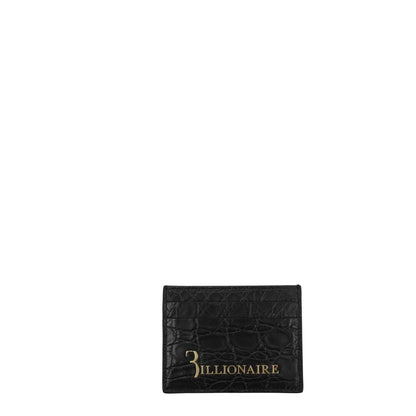 Billionaire Italian Couture Black Crocodile Cardholder Billionaire Italian Couture