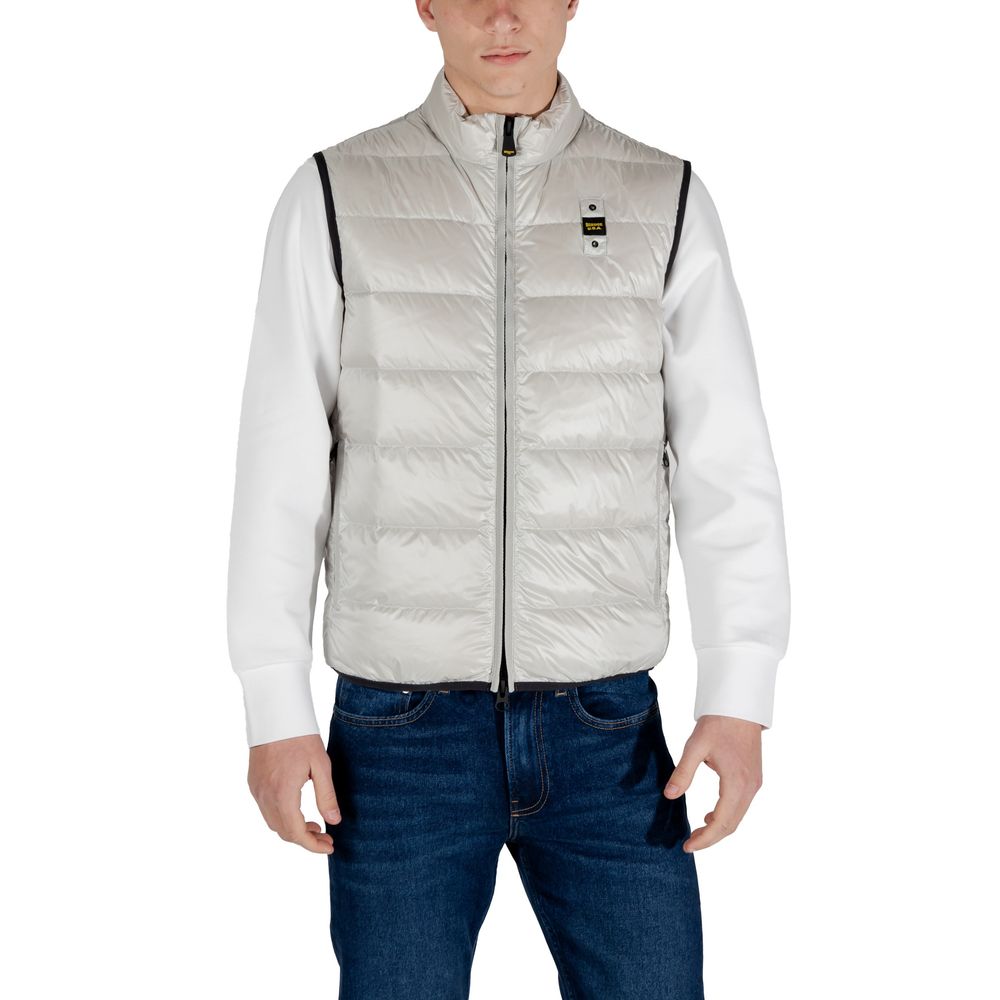 Blauer Gray Polyamide Sleveless Jacket Blauer