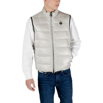 Blauer Gray Polyamide Sleveless Jacket Blauer