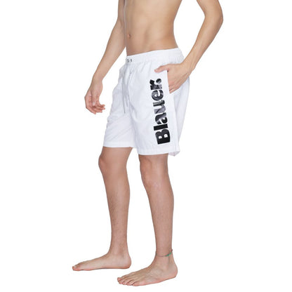 Blauer White Polyamide Swim Shorts Blauer