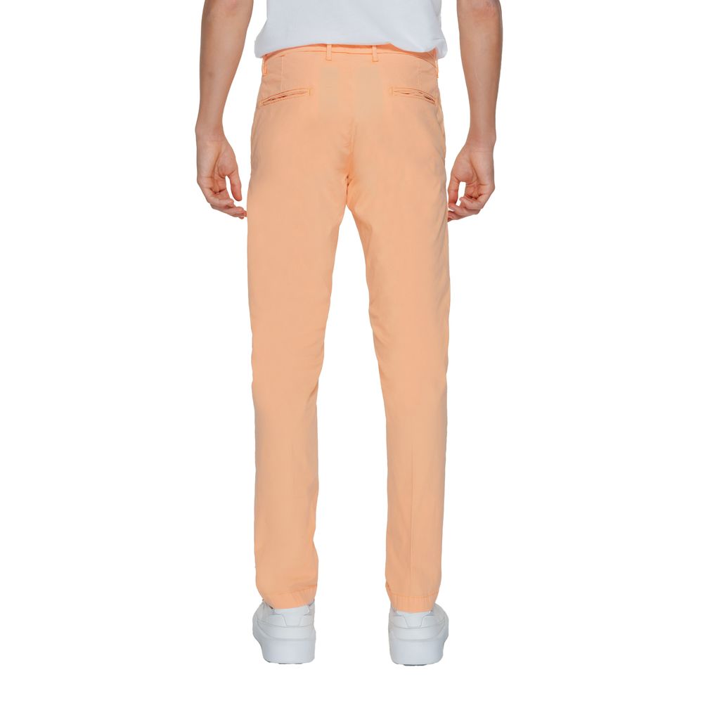 Borghese Orange Cotton Chino Pants Borghese