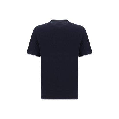Brunello Cucinelli Blue Cotton T-Shirt Brunello Cucinelli