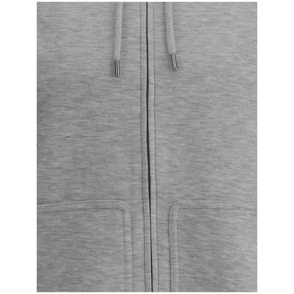 Brunello Cucinelli Gray Cotton Hoodie Brunello Cucinelli