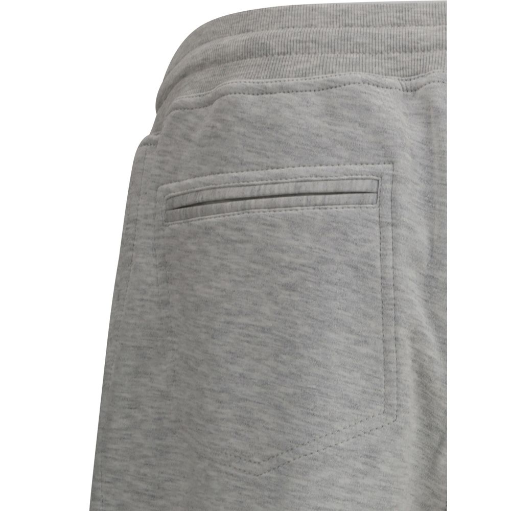 Brunello Cucinelli Gray Cotton Joggers (Workout Pants) Brunello Cucinelli