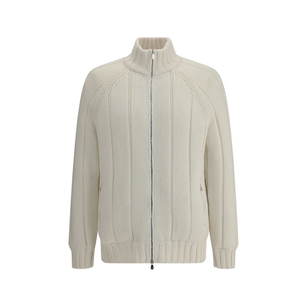 Brunello Cucinelli White Cashmere Coat Brunello Cucinelli