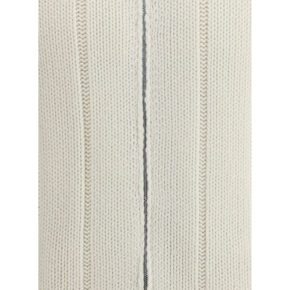 Brunello Cucinelli White Cashmere Coat Brunello Cucinelli