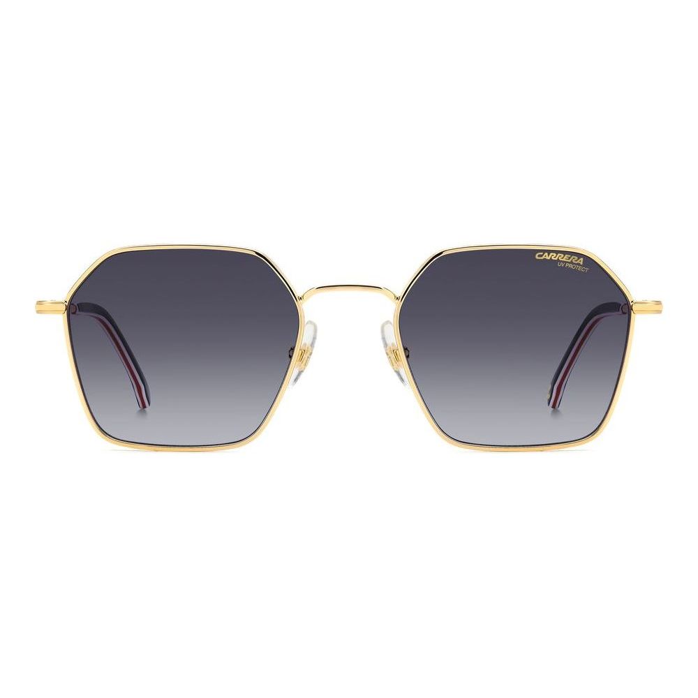 Gent's metal sunglasses CARRERA MOD. CARRERA 334_S with dark lenses and gold frame on display.