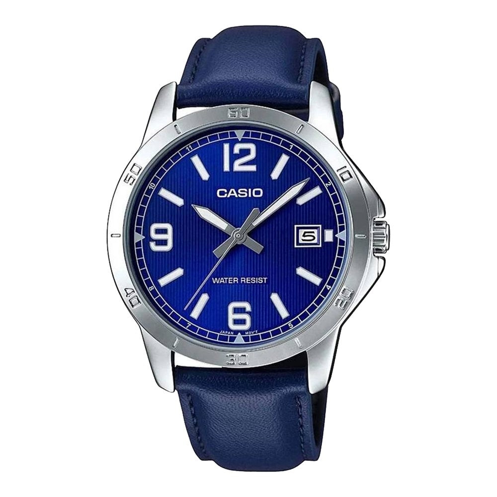 CASIO COLLECTION Mod. CASUAL DATE. LEATHER - BLUE CASIO COLLECTION & VINTAGE