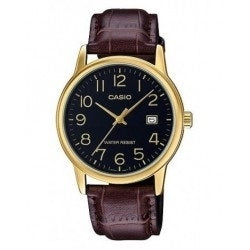 CASIO COLLECTION Mod. DATE GOLD. LEATHER - BLACK CASIO COLLECTION & VINTAGE