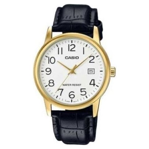 CASIO COLLECTION Mod. DATE GOLD. LEATHER - WHITE CASIO COLLECTION & VINTAGE