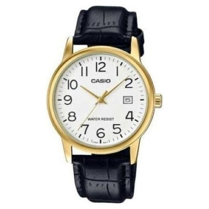 CASIO COLLECTION Mod. DATE GOLD. LEATHER - WHITE CASIO COLLECTION & VINTAGE