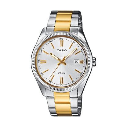 CASIO COLLECTION Mod. DATE. STEEL&GOLD - CHAMPAGNE CASIO COLLECTION & VINTAGE