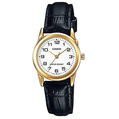 CASIO COLLECTION Mod. LADY 3H GOLD. LEATHER - WHITE CASIO COLLECTION & VINTAGE