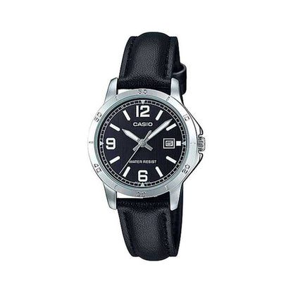 CASIO COLLECTION Mod. LADY DATE. LEATHER - BLACK CASIO COLLECTION & VINTAGE