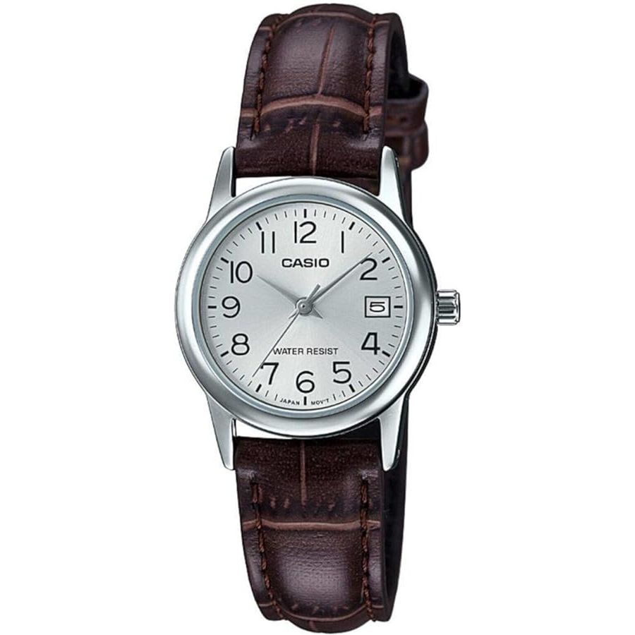 CASIO COLLECTION Mod. LADY DATE SILVER. LEATHER - ARGENTEE CASIO COLLECTION & VINTAGE