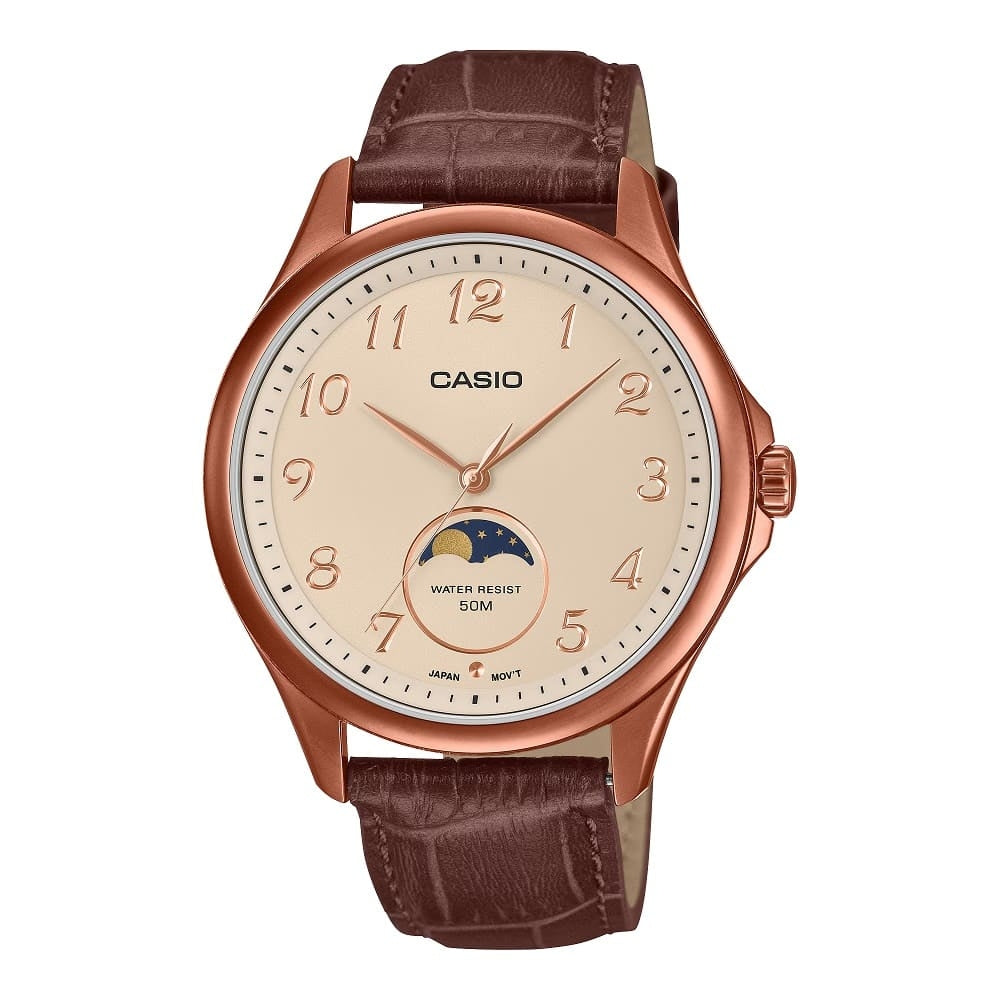 CASIO COLLECTION Mod. MOONPHASES - LEATHER, BRONZE CASIO COLLECTION & VINTAGE