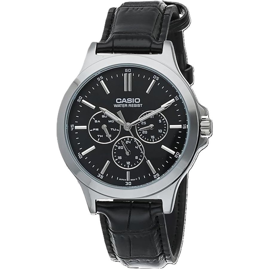 CASIO COLLECTION Mod. MULTIFUNCTION. LEATHER - BLACK CASIO COLLECTION & VINTAGE