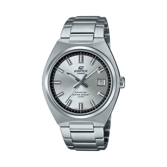CASIO EDIFICE Mod. SPORT. DATA - SILVER wristwatch, stainless steel case, water resistant 10 ATM, sapphire dial, quartz movement, gent's watch