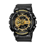CASIO G-SHOCK Mod. GS-BASIC - BLACK ADN GOLD SERIES wristwatch, 20 ATM water resistant, 51mm resin case, official packaging, multifunction quartz movement.