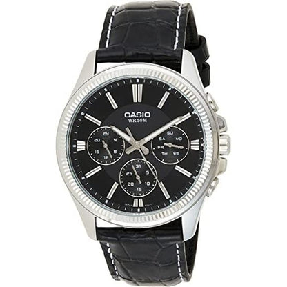 CASIO Mod. DAY DATE MULTIFUNCTION. LEATHER - BLACK CASIO COLLECTION & VINTAGE