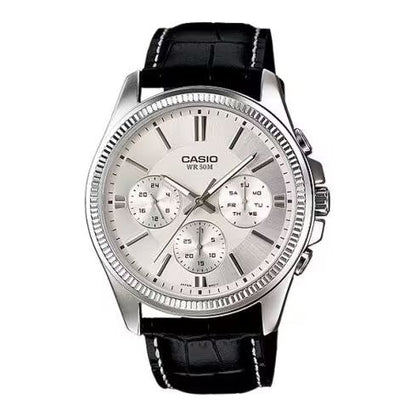CASIO Mod. DAY DATE MULTIFUNCTION. LEATHER - WHITE CASIO COLLECTION & VINTAGE