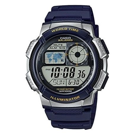 CASIO SPORT Mod. DIVER - WORLD TIME ILLUMINATOR 5 ALARMS. 10 YEARS BATTERY - SILVER CASIO COLLECTION & VINTAGE