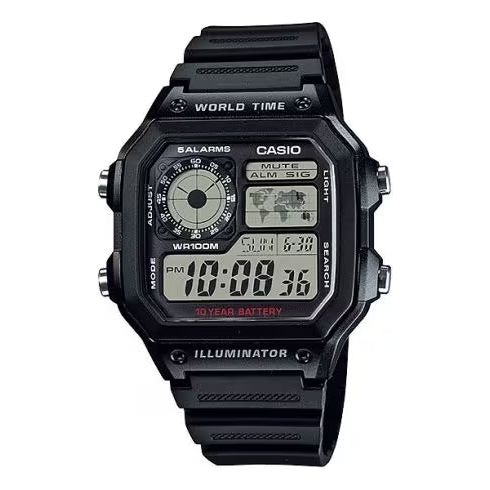 CASIO SPORT Mod. WORLD TIME ILLUMINATOR 5 ALARMS - FUTURE CLASSIC COLLECTION - BLACK CASIO COLLECTION & VINTAGE