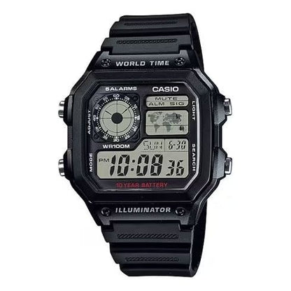 CASIO SPORT Mod. WORLD TIME ILLUMINATOR 5 ALARMS - FUTURE CLASSIC COLLECTION - BLACK CASIO COLLECTION & VINTAGE