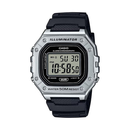 CASIO TIMELESS COLLECTION Mod. SPORT ILLUMINATOR WR 50M. ALARM. CHRONOGRAPH - SILVER - METAL SERIE CASIO COLLECTION & VINTAGE