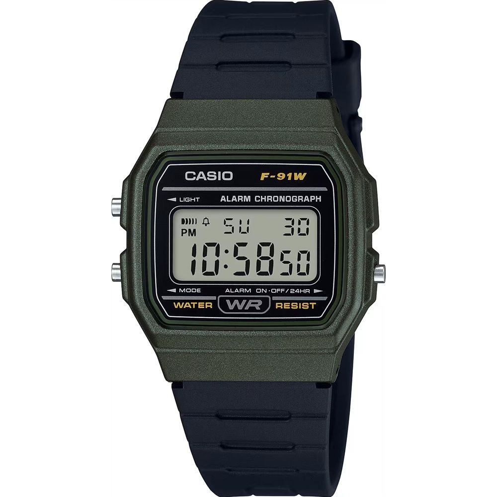 CASIO VINTAGE Mod. F-91 BIO RESIN STRAP - FOREST GREEN CASIO COLLECTION & VINTAGE
