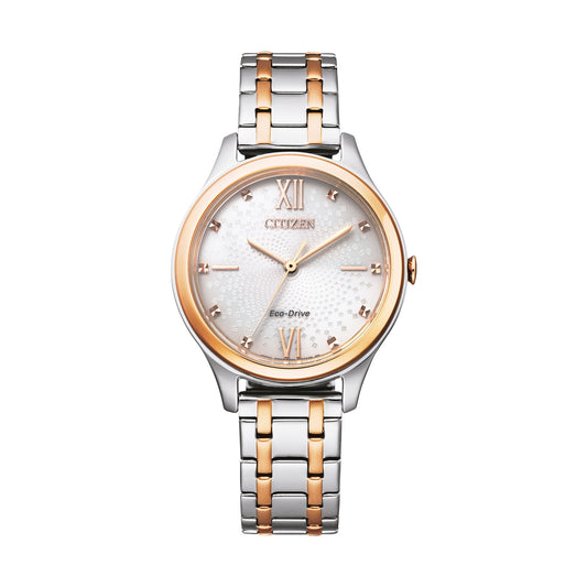 CITIZEN Mod. ELEGANCE ladies wristwatch, stainless steel case, Eco Drive, 5 ATM water resistance with official packaging.