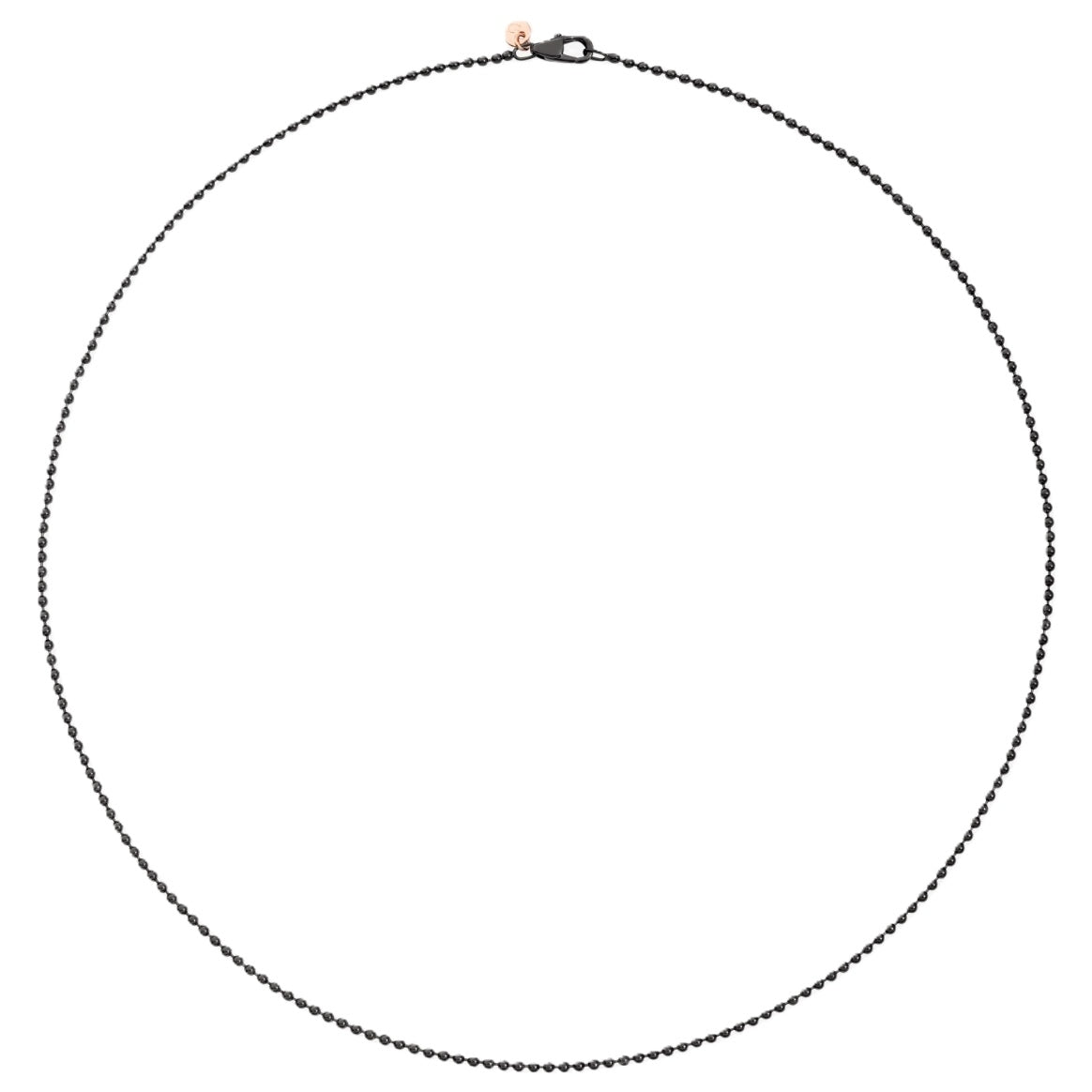 Alt Tag: COLLANE DODO MOD. DCB7004BOLLIPVDMX50 elegant black beaded necklace on a white background.