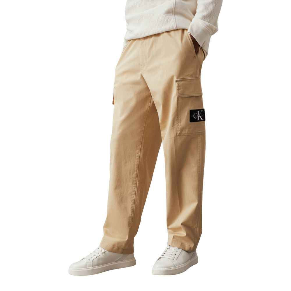 Calvin Klein Beige Cotton Cargo Pants Calvin Klein