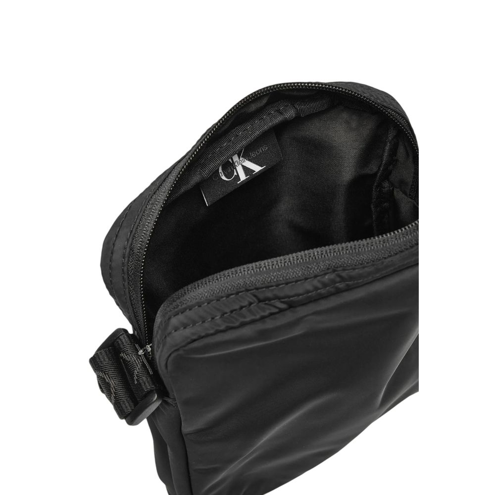 Calvin Klein Black Recycled Polyester Messenger Bag Calvin Klein