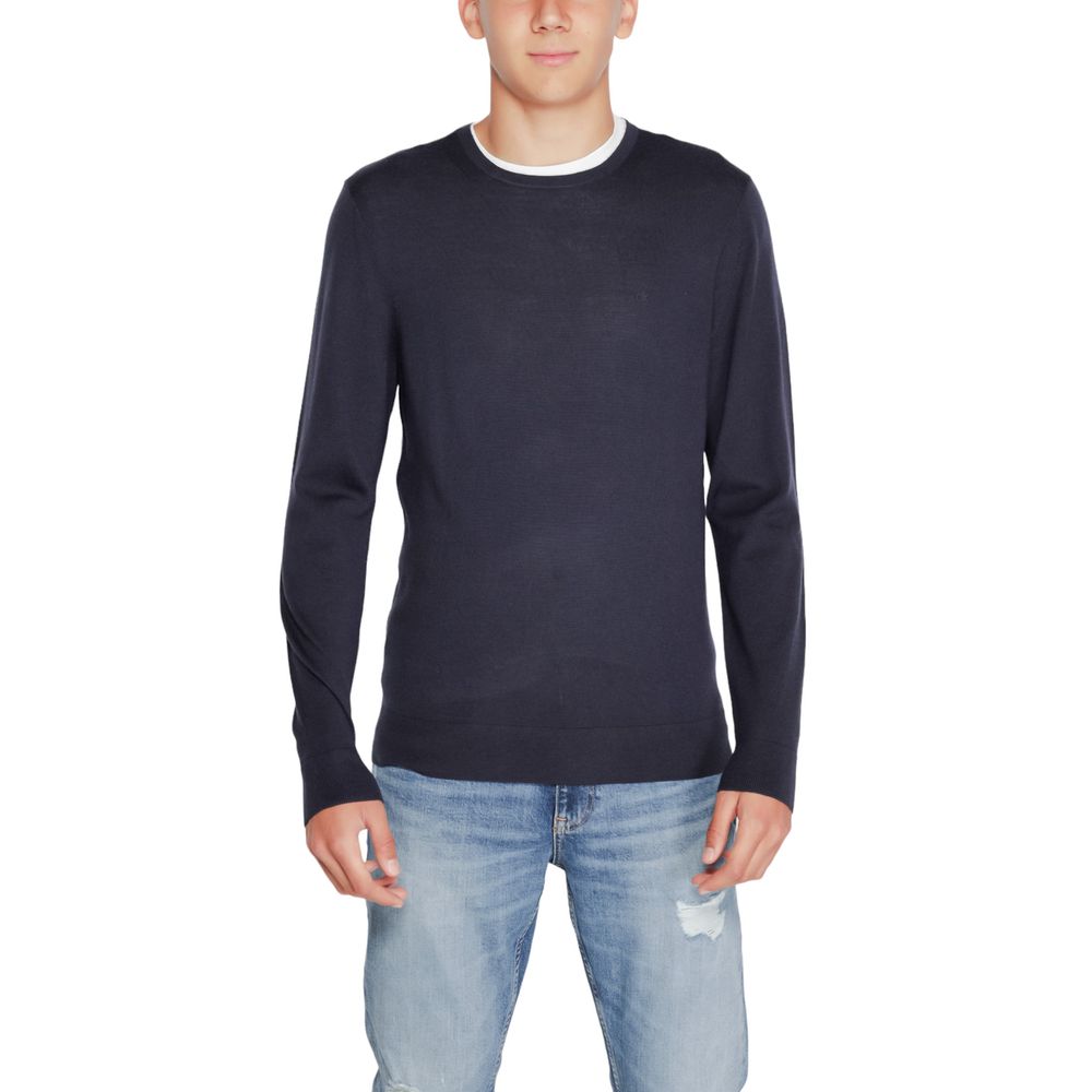 Calvin Klein Blue Recycled Wool Sweatshirt Calvin Klein