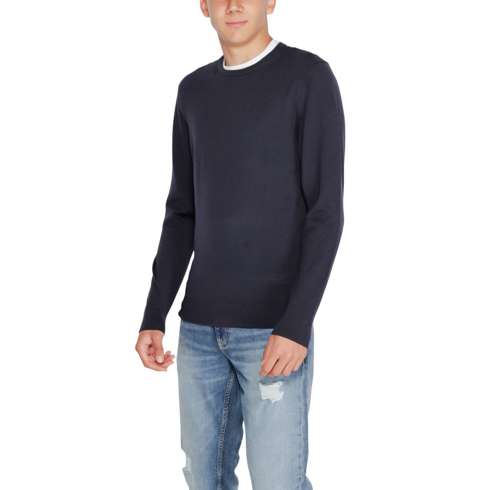 Calvin Klein Blue Recycled Wool Sweatshirt Calvin Klein