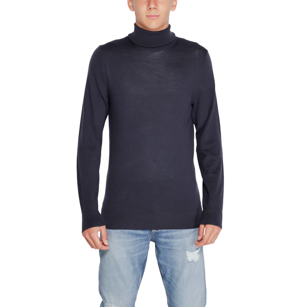Calvin Klein Blue Wool Turtleneck Calvin Klein