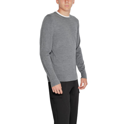 Calvin Klein Gray Recycled Wool Sweatshirt Calvin Klein