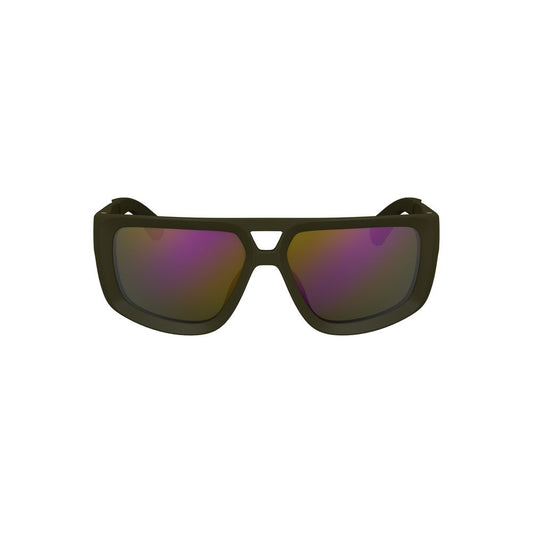 Calvin Klein Green Plastic Men Sunglass with square lenses and durable frame, ideal for modern fashion-forward style.