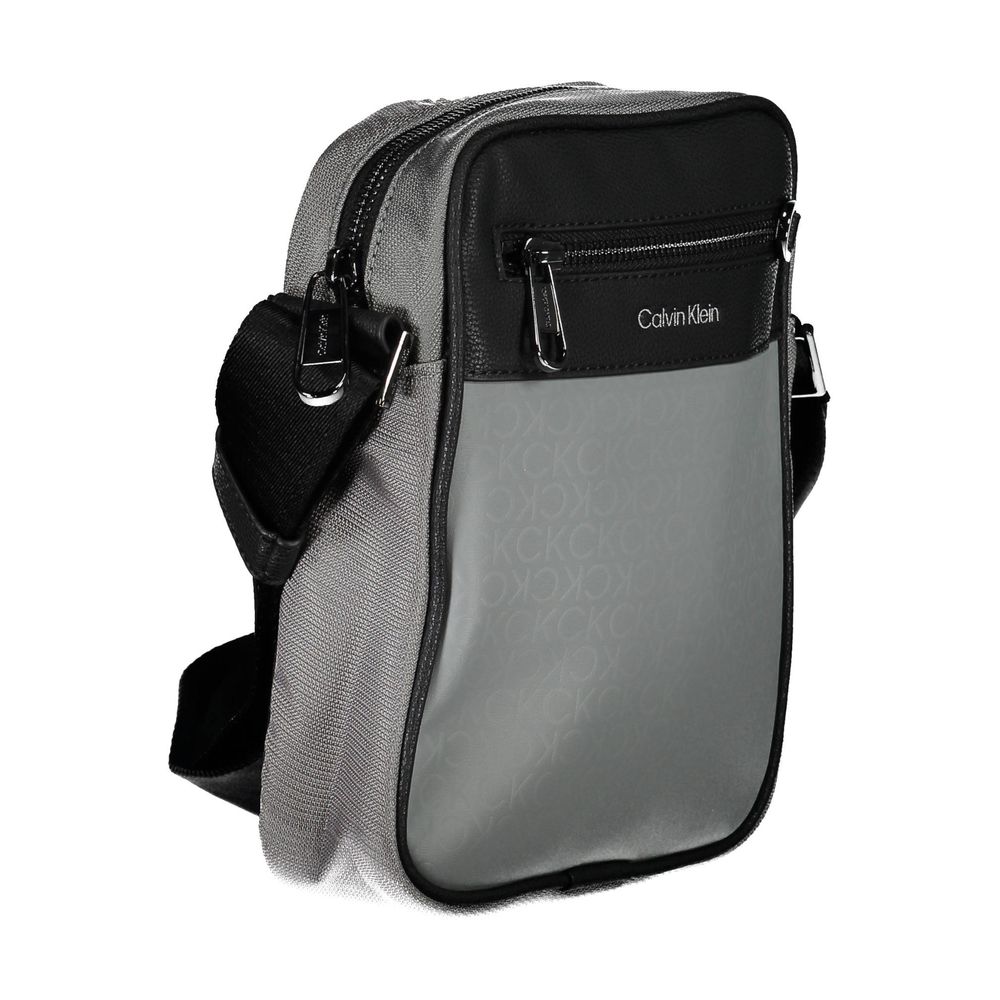 Calvin Klein Grigio Polyester Men Shoulder Bag Calvin Klein
