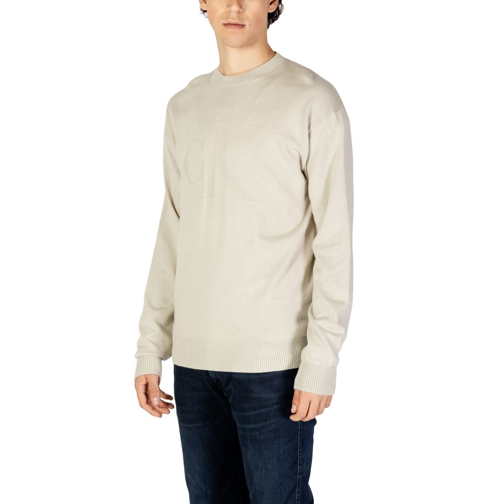Calvin Klein Jeans Beige Organic Cotton Sweatshirt Calvin Klein Jeans